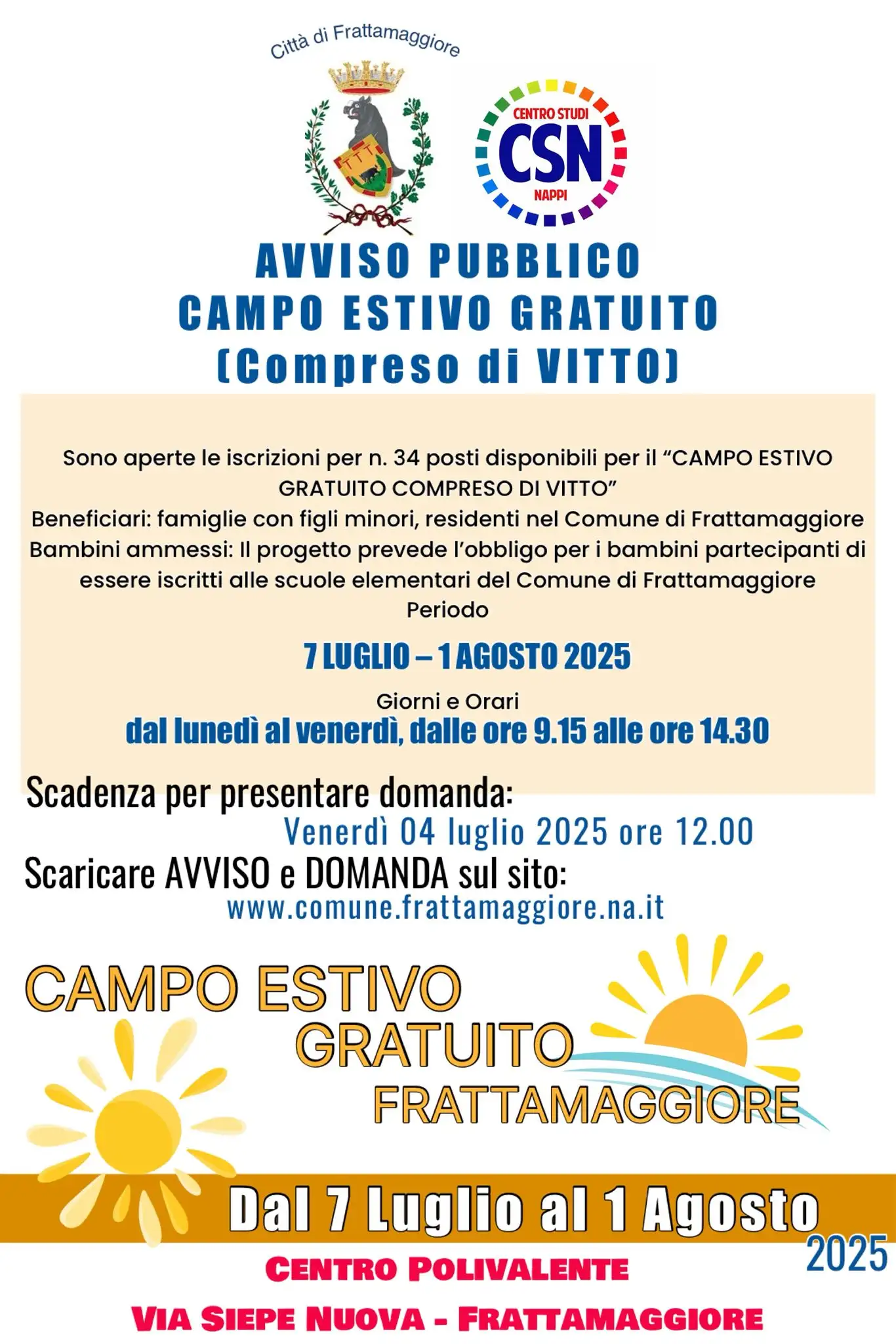 Campo estivo 2025